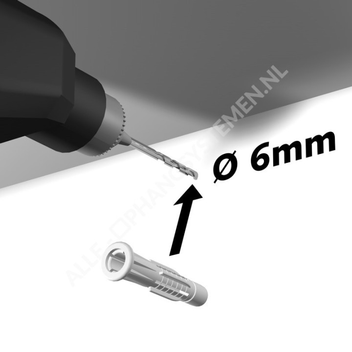Artiteq Universele Wand Plug - 6mm