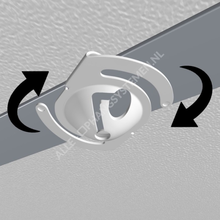 GeckoTeq Ceiling clip white metal set incl. steel wire