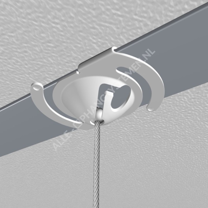 GeckoTeq Plafond clip wit metaal set incl. staaldraad