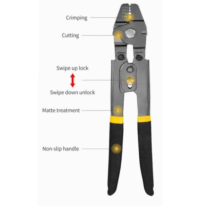 GeckoTeq Sturdy Crimping and Cutting Pliers