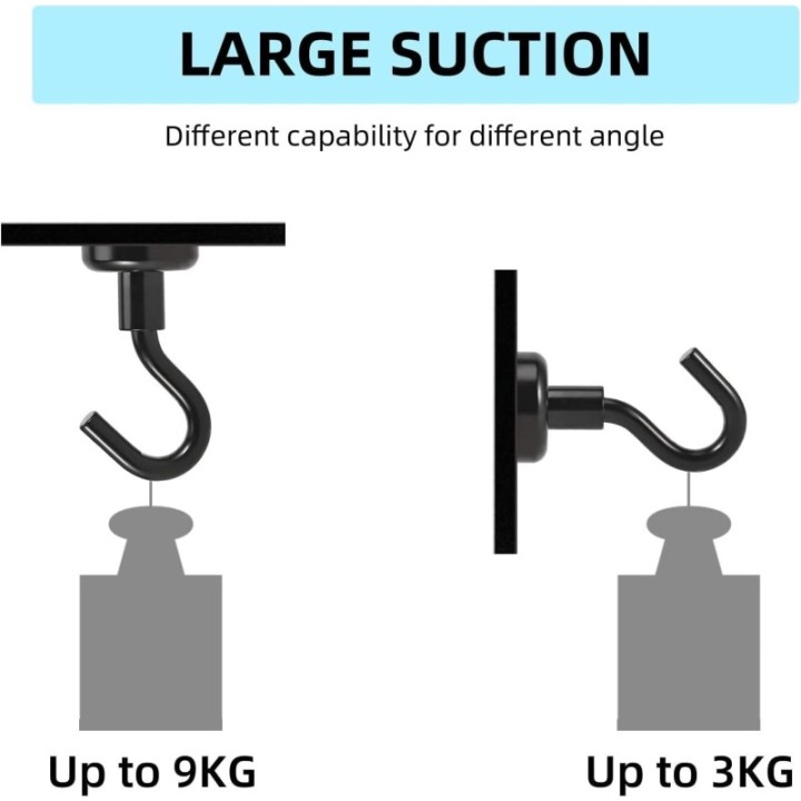 GeckoTeq Ceiling Magnet with Hook – 5kg