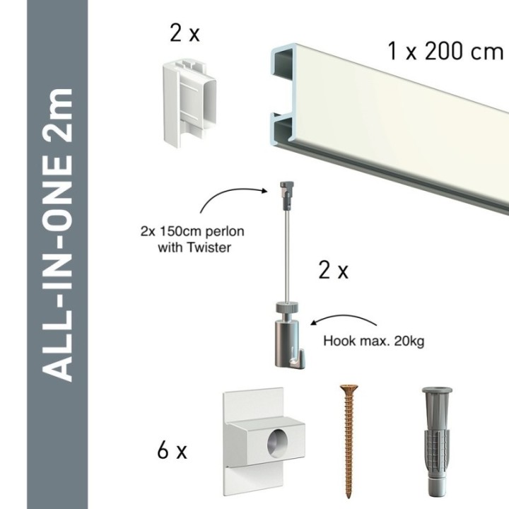 Artiteq Click Rail wit Set