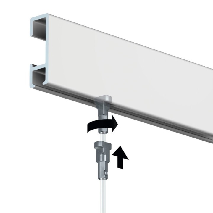 Artiteq Click Rail Set in white 200cm - 20kg