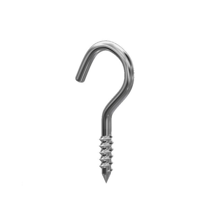 GeckoTeq - Open Screw Hook galvanized - in 3 sizes
