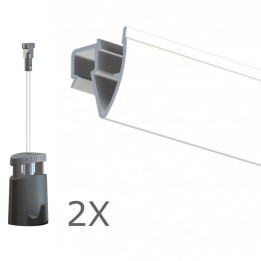 Ophangset 2 meter PLAFOND - Artiteq kwaliteitsrail
