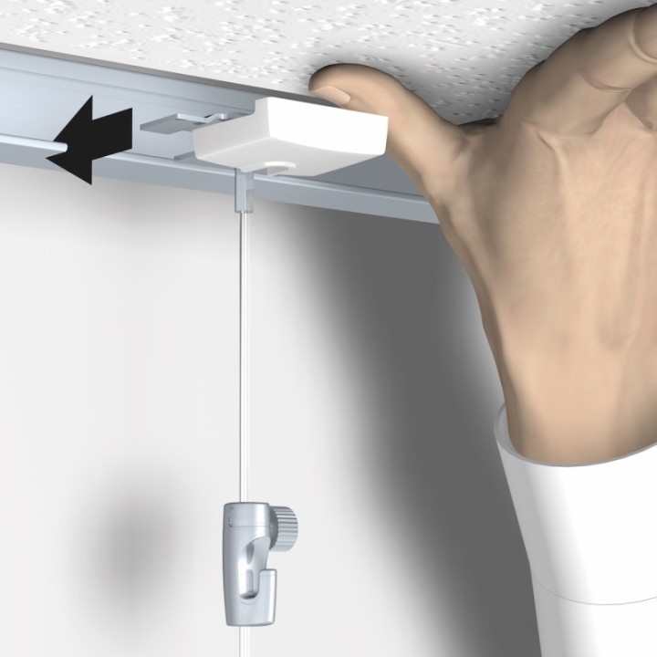 Artiteq Systeem Plafondklem met draad en mini haak