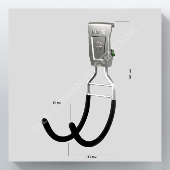 GeckoTeq Fiets Ophangsysteem - Dubbele Fietshaak GSH7