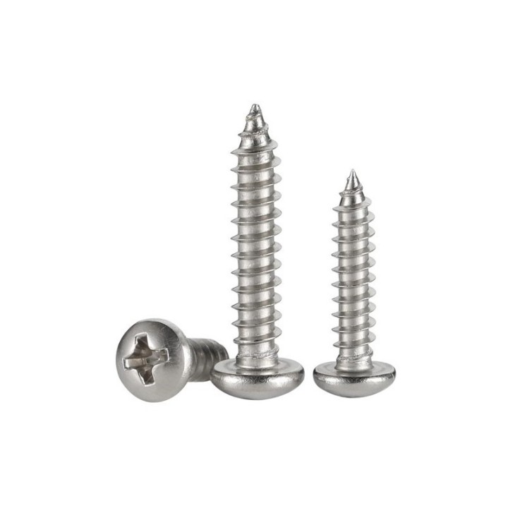 GeckoTeq Bolle Kruiskopschroef RVS - in 3 lengtes