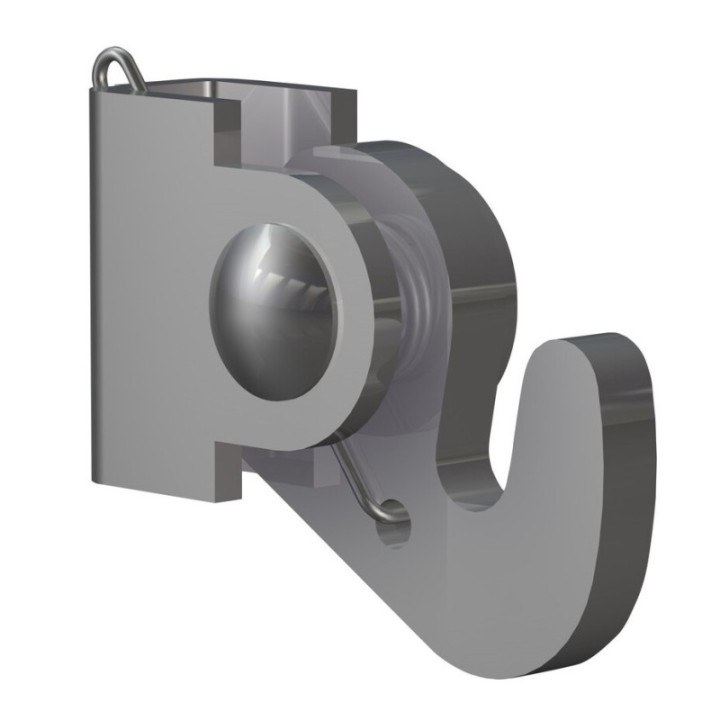 Artiteq Clamp hook 4x4mm aluminum - 20kg