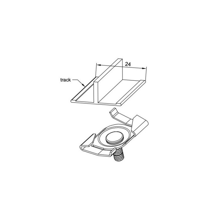 GeckoTeq metal clamp in white for suspended ceilings - 10kg