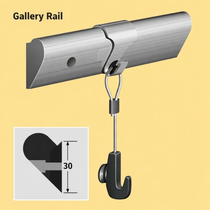 Artiteq houten gallery schilderij rail - 20 kg p/m
