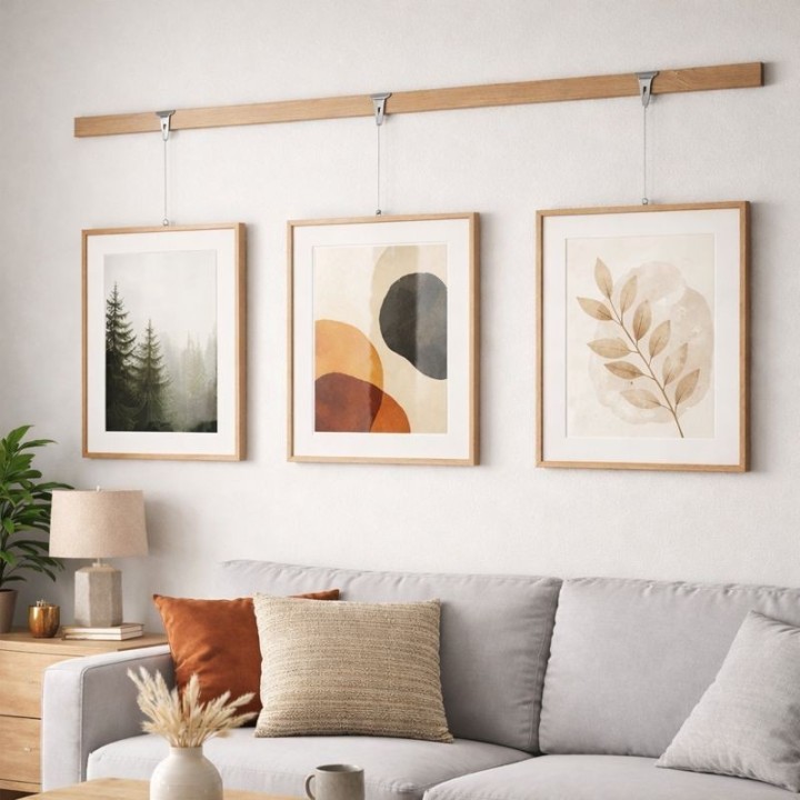 Artiteq Wooden gallery painting rail - 20 kg per month
