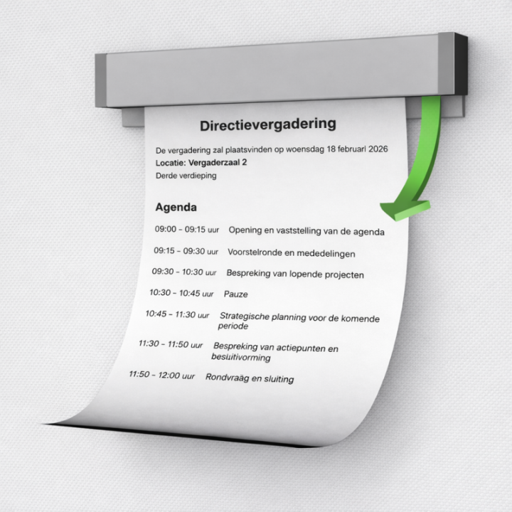 Artiteq Info Rail Memo Rail Papier Rail Papergrip - Strak 25cm klemprofiel voor wisselbare mededelingen