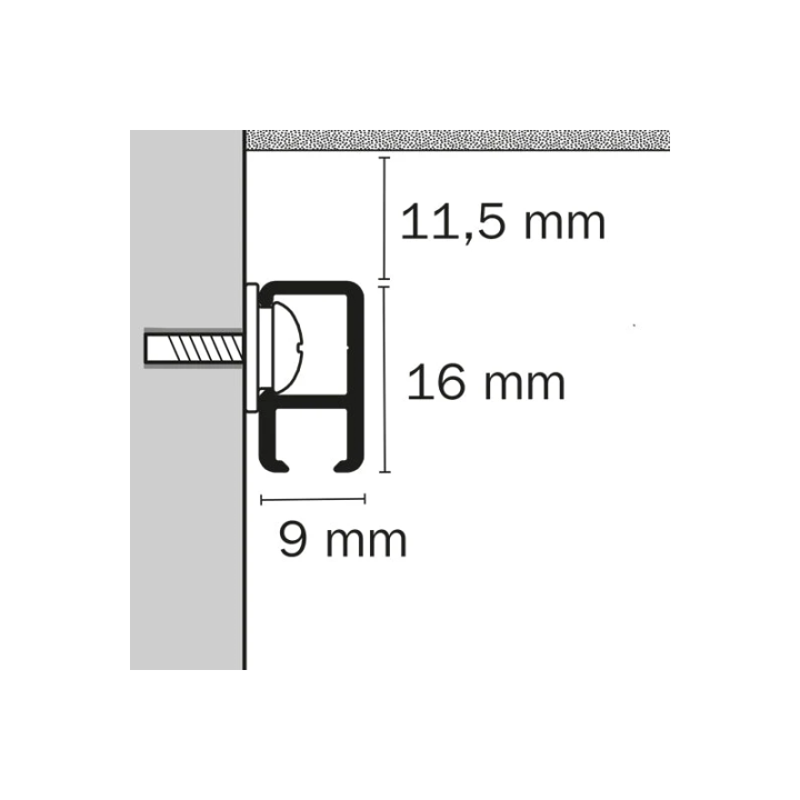 STAS Minirail - not ceiling flush