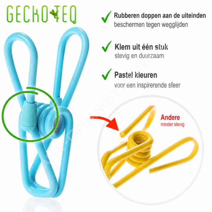 GeckoTeq Foto Clips met kleur - per 10 stuks