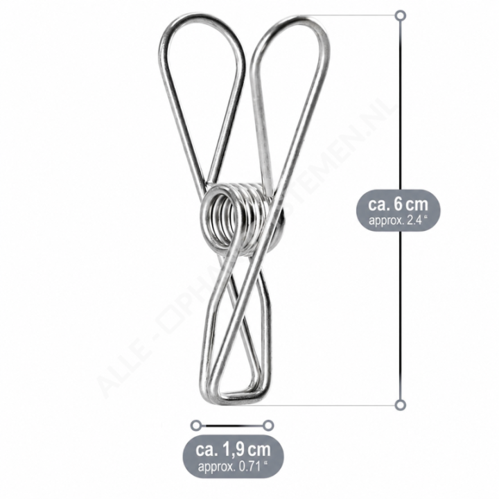 GeckoTeq RVS Stalen Foto Clips - per 10 stuks