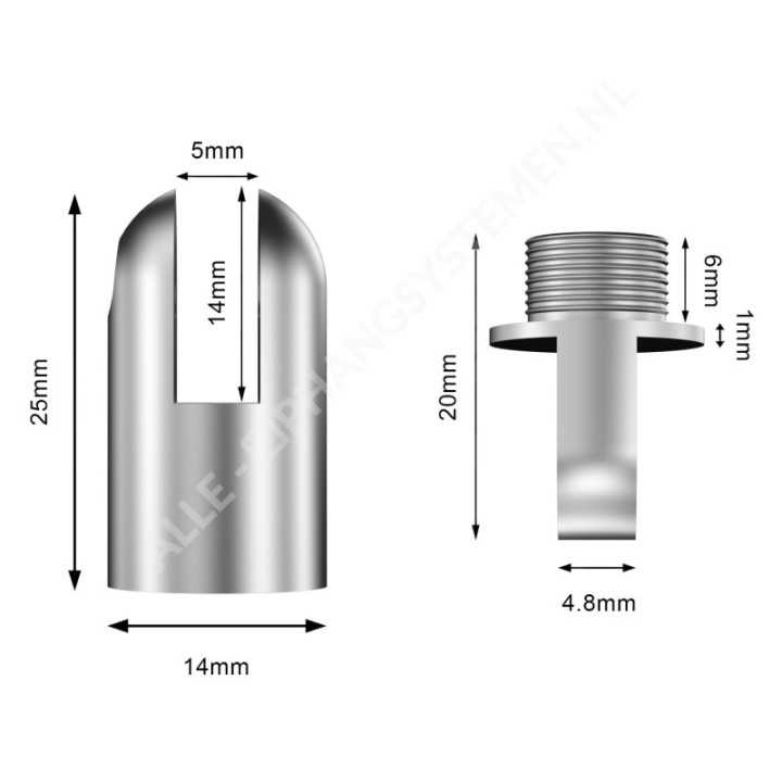 GeckoTeq Vernikkelde swivel joint (kantelbare koppeling)