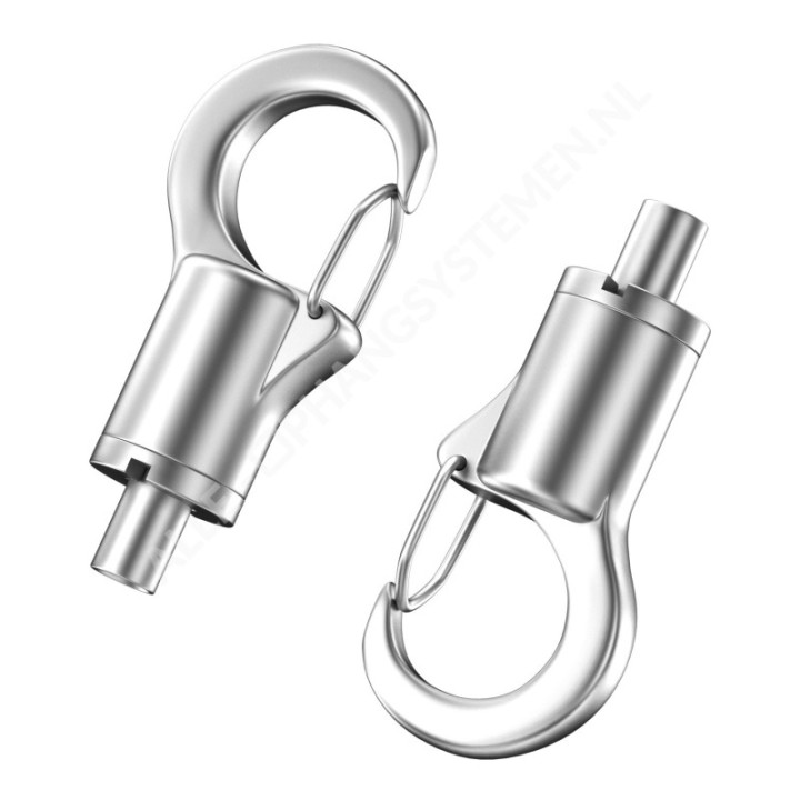 GeckoTeq Zelf remmende mini veiligheidshaak - 15/25kg