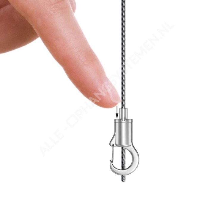 GeckoTeq Zelf remmende mini veiligheidshaak - 15/25kg