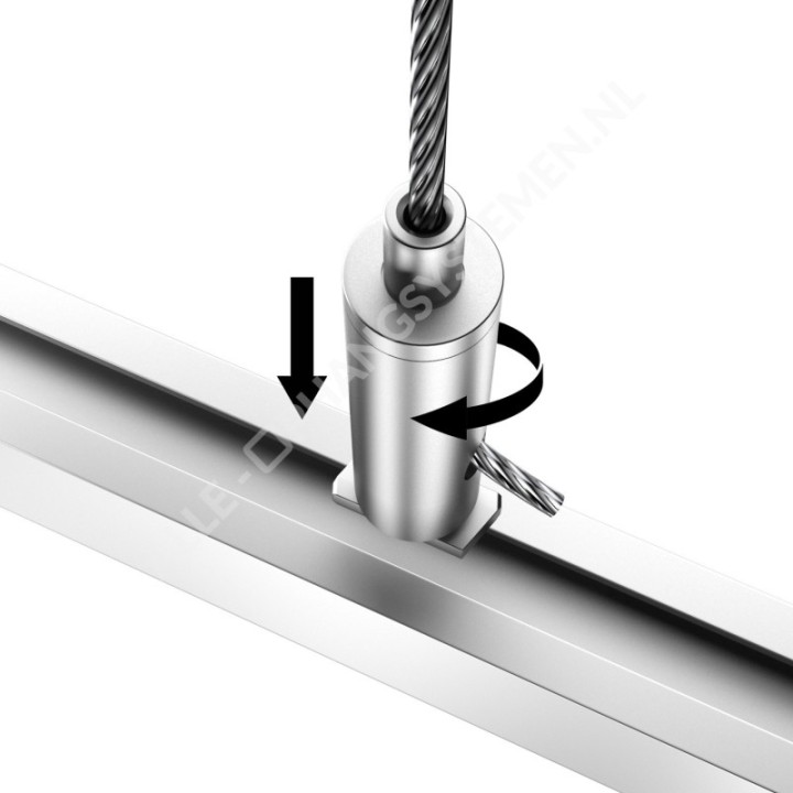 GeckoTeq Verstelbare railgripper voor staalkabel – 20kg