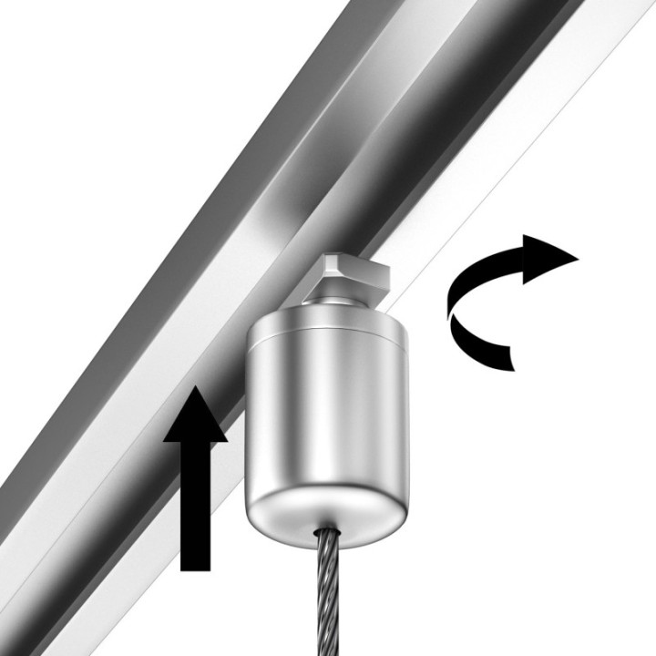 GeckoTeq Vast kabelanker voor T-sleuf Plafond Rail – 20kg