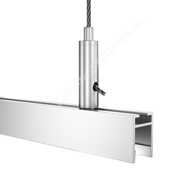 GeckoTeq Aluminium klem- en ophangrail voor akoestische PET-panelen 9/12/24mm – 20kg