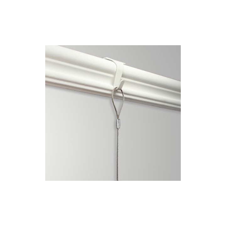 GeckoTeq Steel 1,5mm Wire with Loop in white