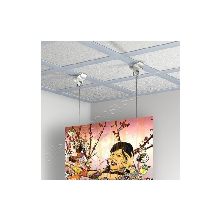 GeckoTeq Ceiling clip White Plastic - 5kg