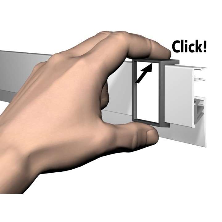 Artiteq Info Rail name clip "Me" - in 2 colours