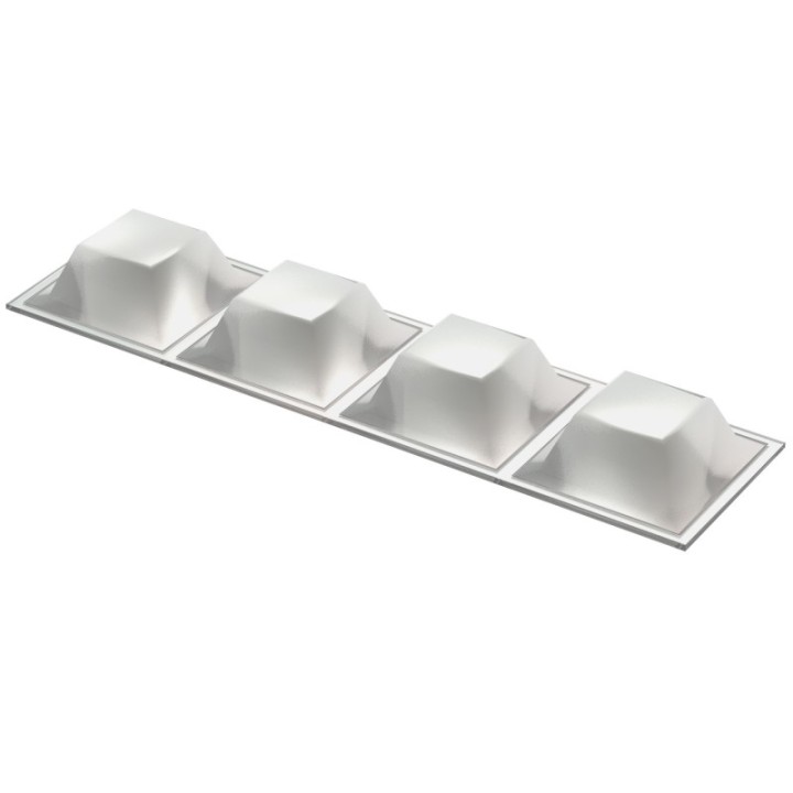 GeckoTeq sheet with 78 PVC bumper spacers - 20 x 20 x 7,5 mm