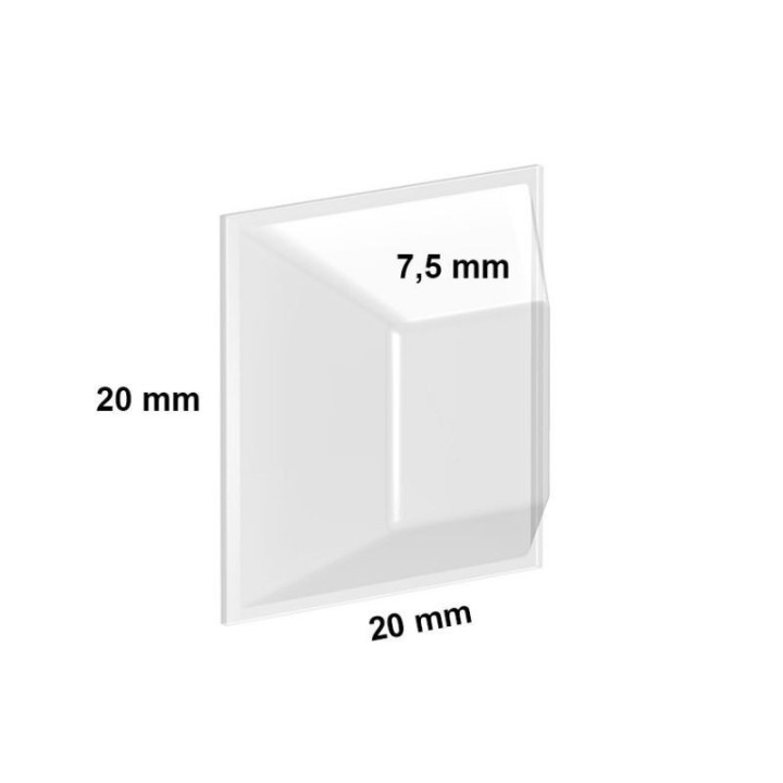 GeckoTeq sheet with 78 PVC bumper spacers - 20 x 20 x 7,5 mm