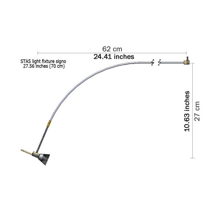 STAS Multirail Luminaire Signo - chrome 70cm