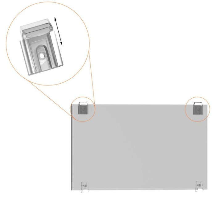 GeckoTeq Transparent DiBond Glass Forex Mirror Wall Clip Set - Including Screws