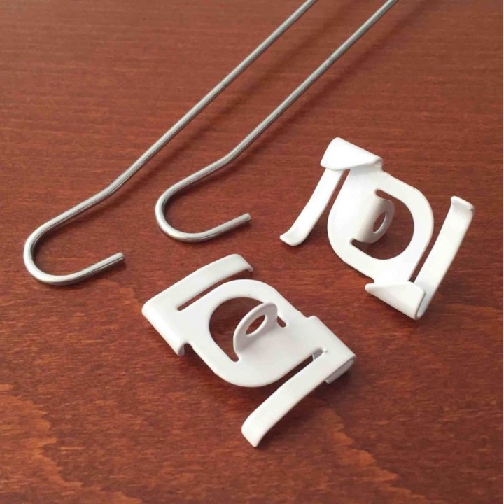Geckoteq Ceiling clip metal in white & black - 7kg