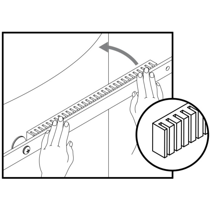 STAS Evoluon 200 cm aluminium Wall Rail