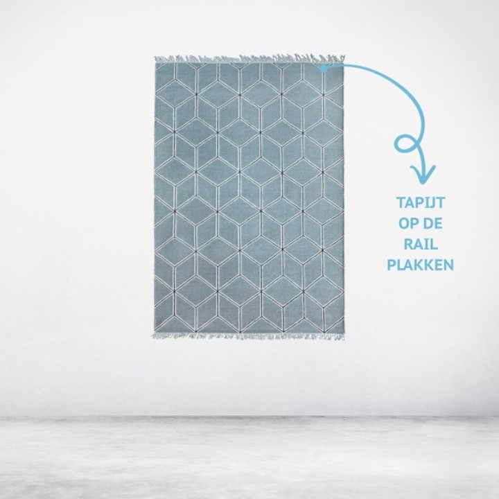 Tapijt Wandkleed Rail incl. 2 Velcro strips - icm de Artiteq Click Rail Pro