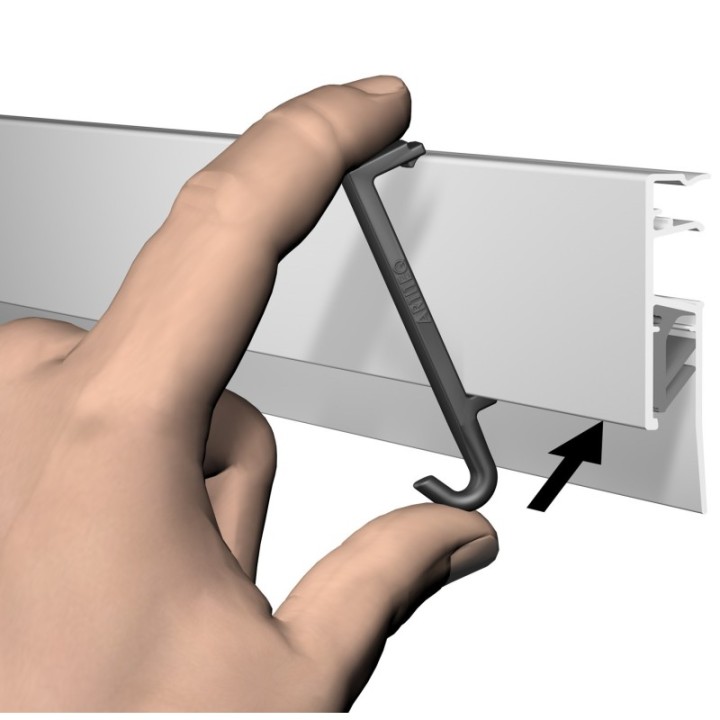 Artiteq Info Rails Clip Hanger 1kg - in 2 colours
