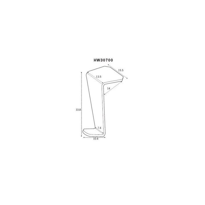 STAS Partition wall hook - Alu Interselect