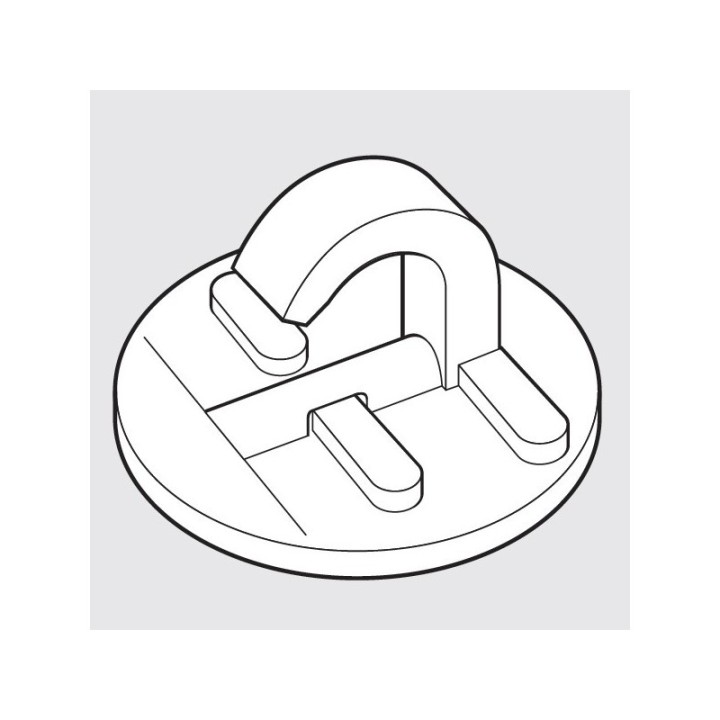 GeckoTeq Adhesive Ceiling Hook white - 20mm - per one
