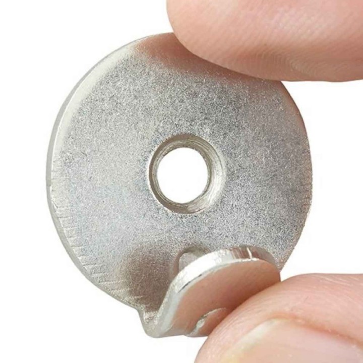 GeckoTeq Heavy Duty wall hooks 1 hole nickel plated