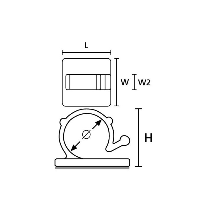 GeckoTeq Zelfklevende kabelhaken – Nylon wit (prijs per 2 stuks)