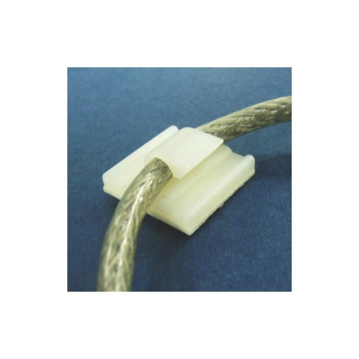 GeckoTeq Zelfklevende kabelhaak Mini – Nylon wit