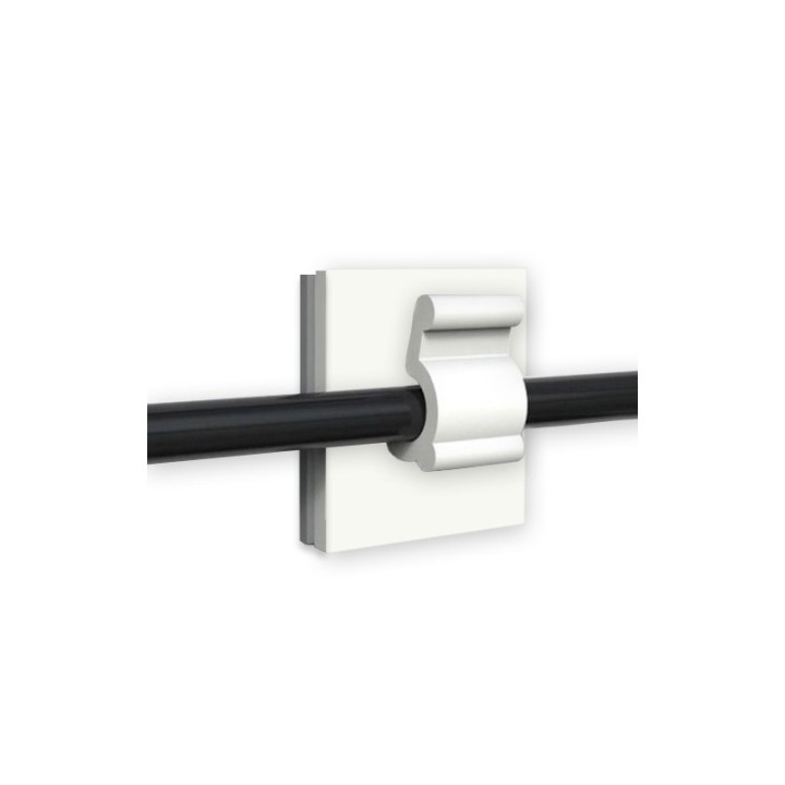 GeckoTeq Self-Adhesive Cable Hooks – Nylon White (per 2)