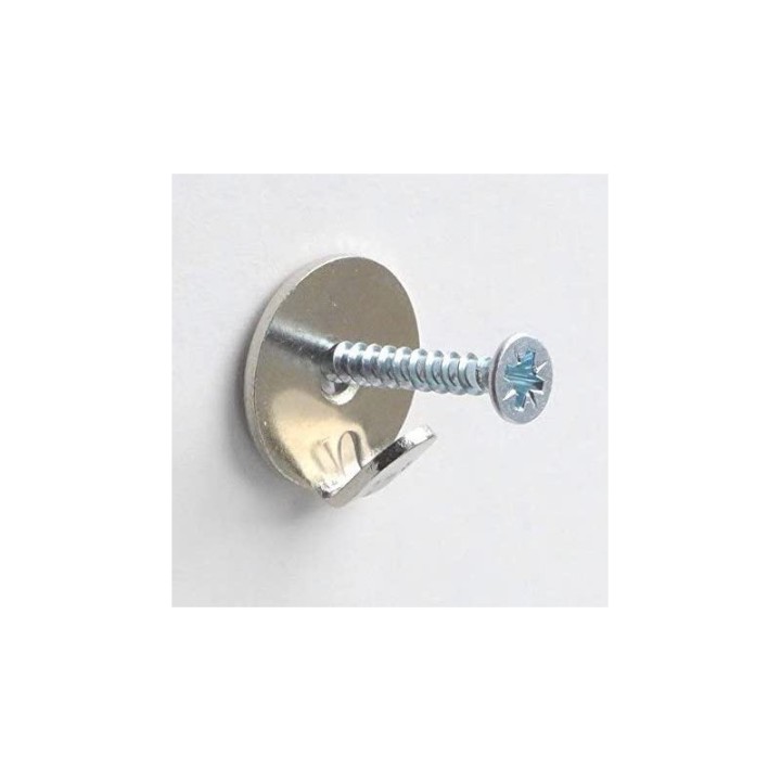 GeckoTeq Heavy Duty wall hooks 1 hole nickel plated