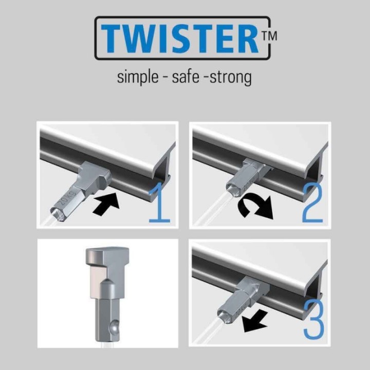 Artiteq Twister Staaldraad zwart