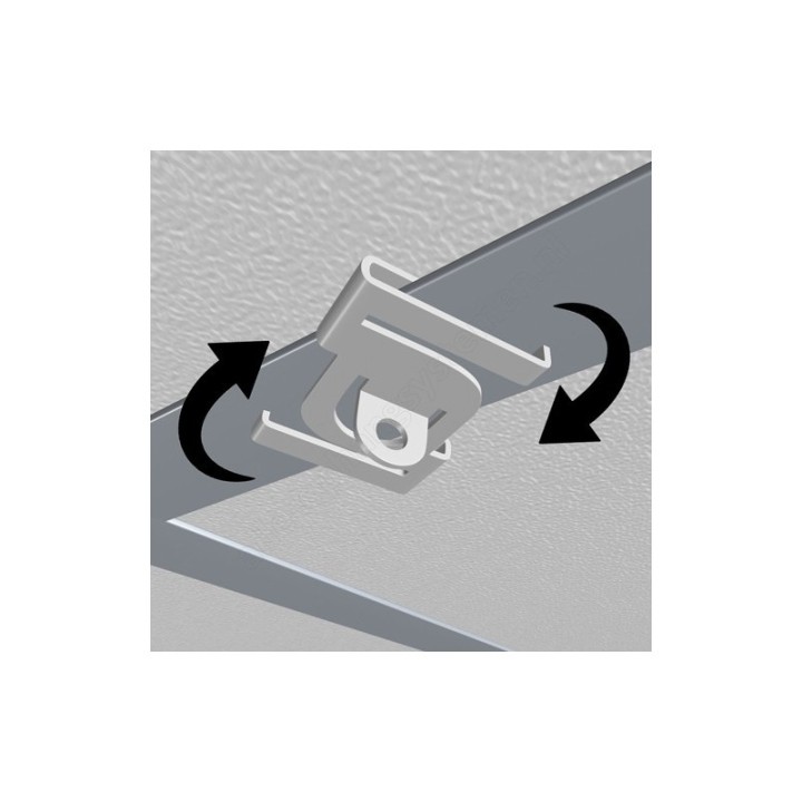 GeckoTeq Plafond clip metaal in wit & zwart - 7kg