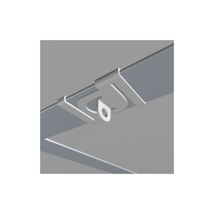 GeckoTeq Plafond clip metaal in wit & zwart - 7kg