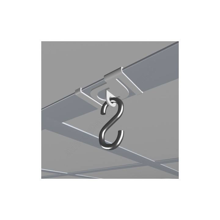 GeckoTeq Plafond clip metaal in wit & zwart - 7kg