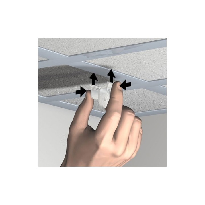GeckoTeq Ceiling clip Clear Plastic - 5kg
