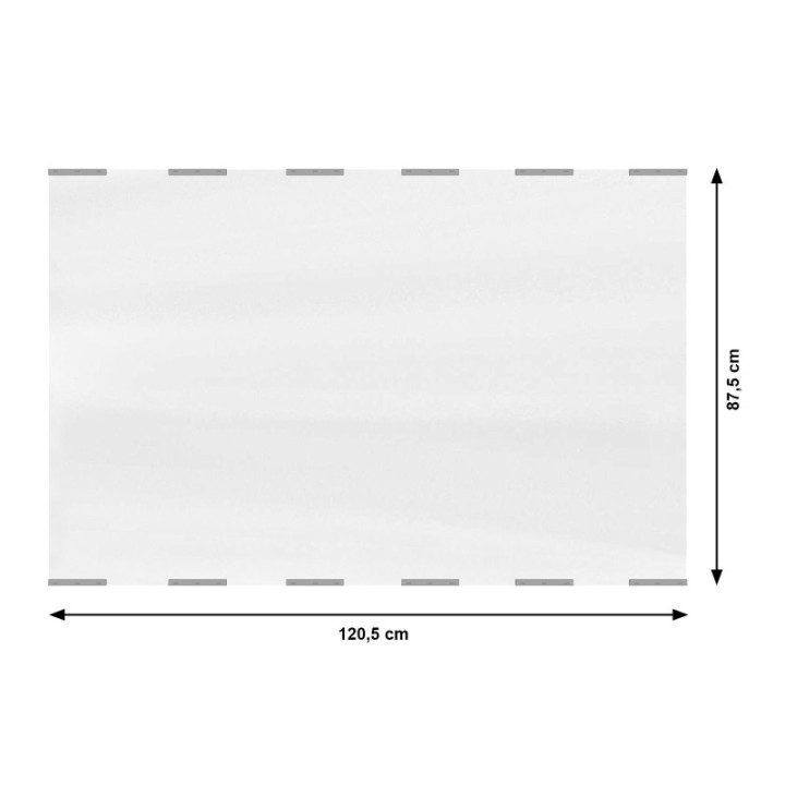 Corona Covid Spat- en Preventie schermen 122 x 89cm zilver